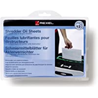 Rexel 2101948 - Pack de 12 láminas lubricantes para destructora de papel- tamaño A5